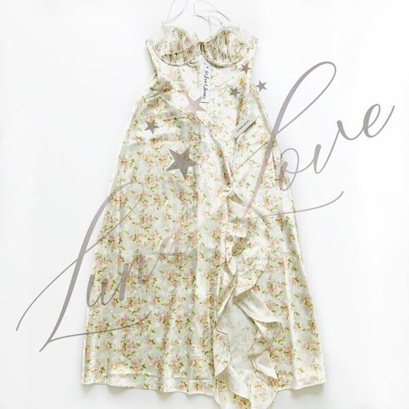 FOR LOVE & LEMONS Chania Midi Floral Dress NWT - Picture 4 of 11